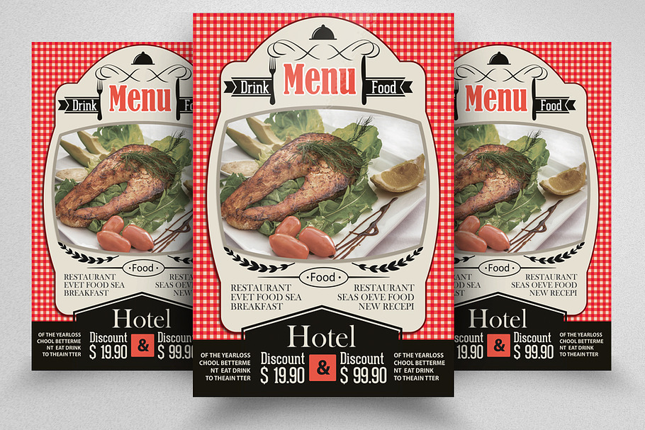 Seafood Restaurant Menu Flyer in Flyer Templates - product preview 8