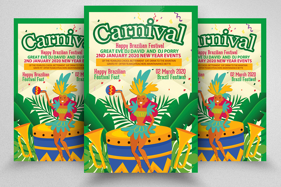 Brazilain Carnival Festival Flyer