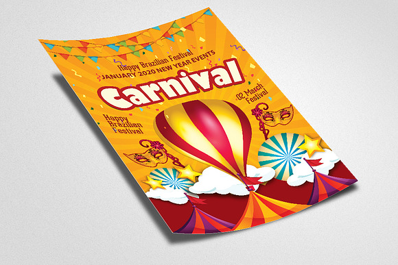 Happy Carnival Festival Flyer Psd in Flyer Templates - product preview 1