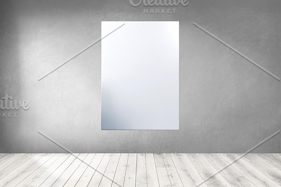 Empty Room Wall Frame Mockup in Product Mockups - product preview 2