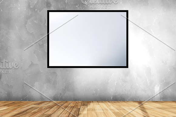 Empty Room Wall Frame Mockup in Product Mockups - product preview 4