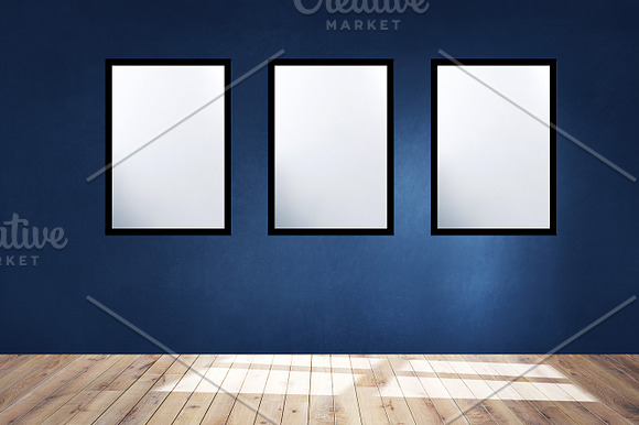 Empty Room Wall Frame Mockup in Product Mockups - product preview 2