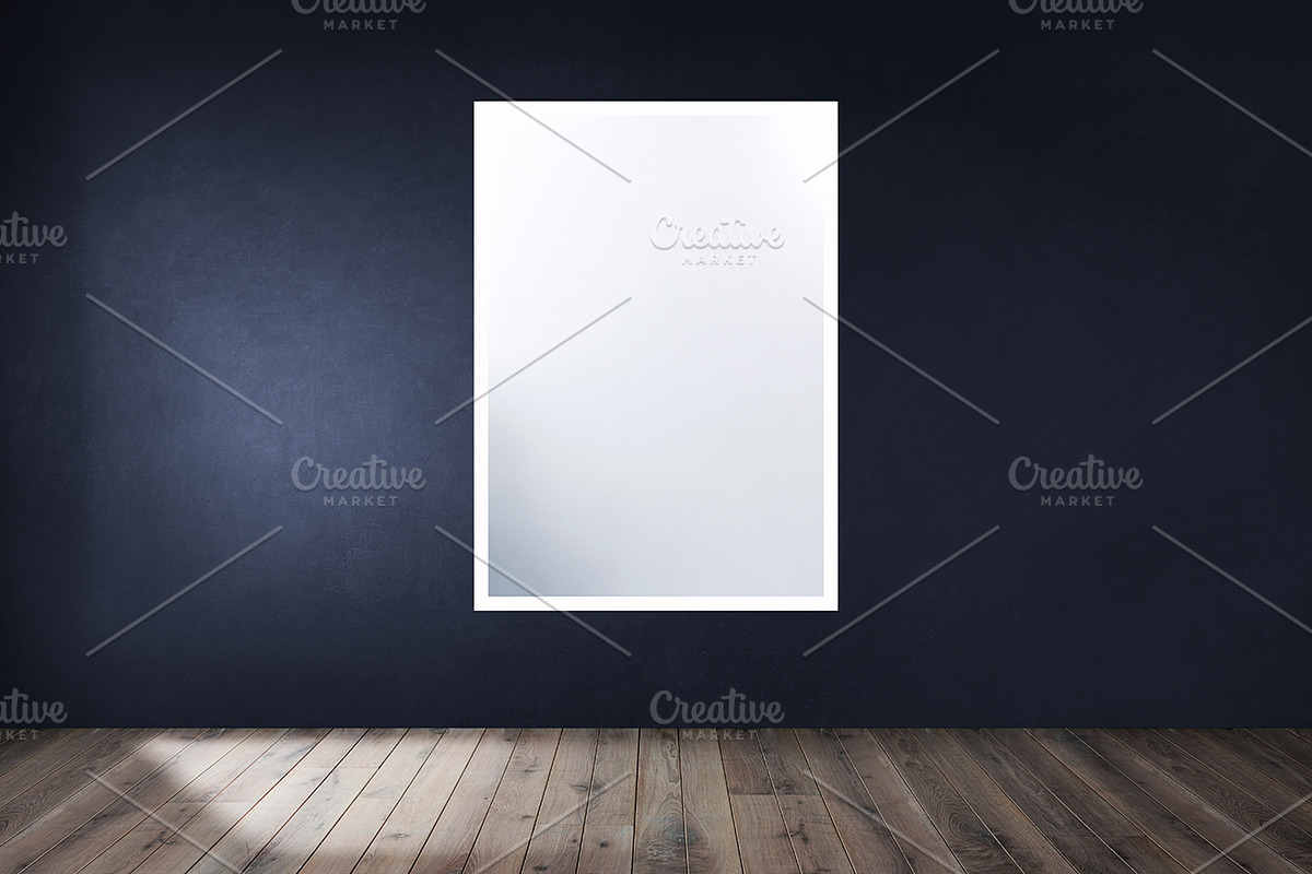 Empty Room Wall Frame Mockup in Product Mockups - product preview 8