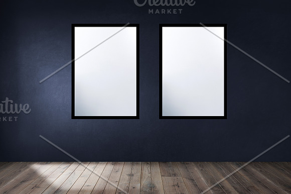 Empty Room Wall Frame Mockup in Product Mockups - product preview 1