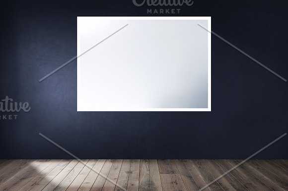 Empty Room Wall Frame Mockup in Product Mockups - product preview 3
