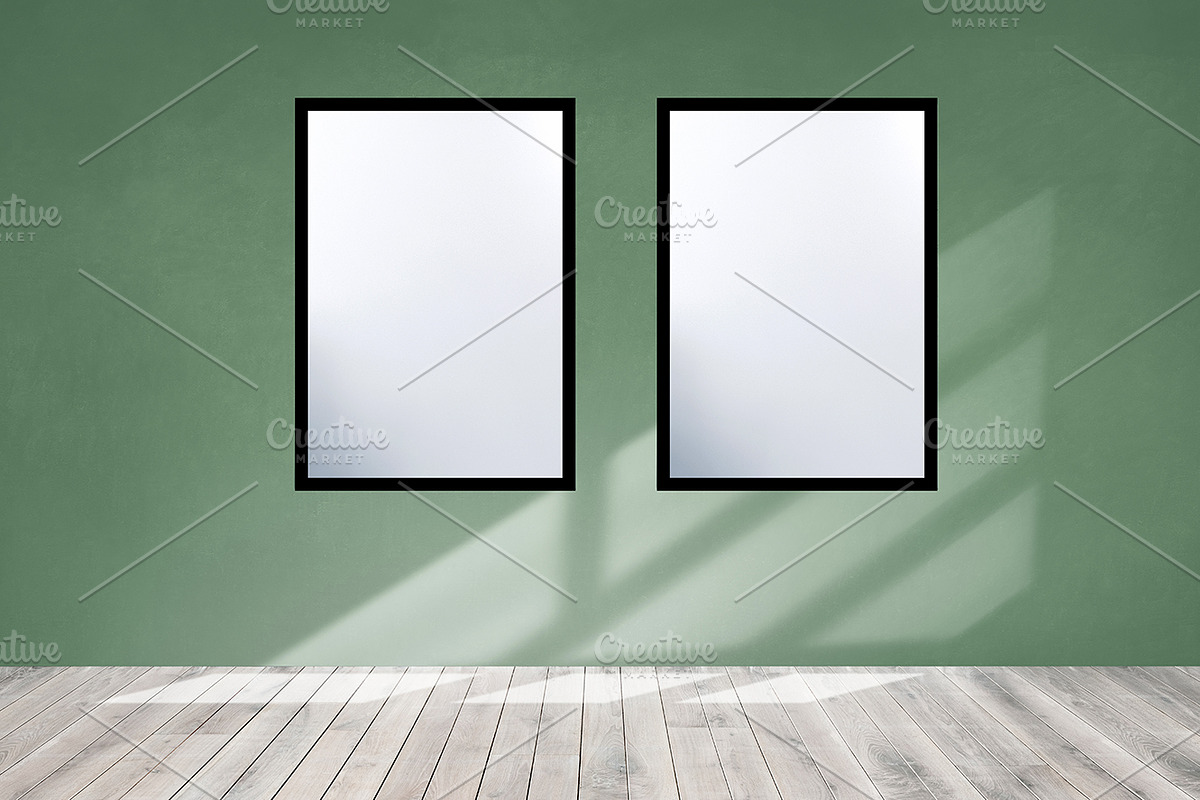 Empty Room Wall Frame Mockup in Product Mockups - product preview 8