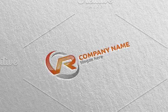 Letter R, V, VR Logo Design 70 in Logo Templates - product preview 1