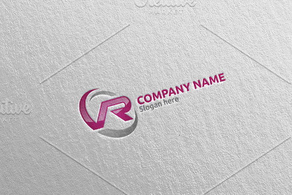 Letter R, V, VR Logo Design 70 in Logo Templates - product preview 3