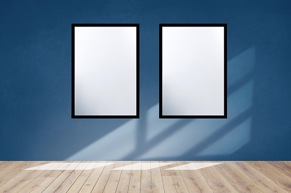 Empty Room Wall Frame Mockup in Product Mockups - product preview 1