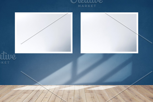 Empty Room Wall Frame Mockup in Product Mockups - product preview 3