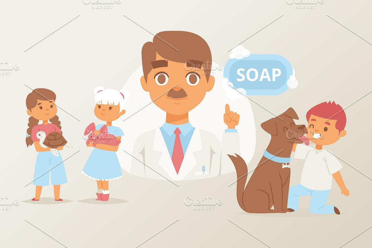 Wash your hand with soap after in Illustrations - product preview 8