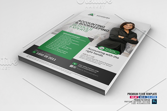 Accounting and Tax Services Flyer in Flyer Templates - product preview 1