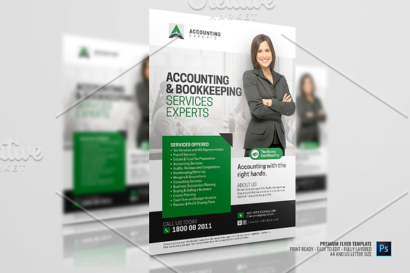 Accounting and Tax Services Flyer in Flyer Templates - product preview 2