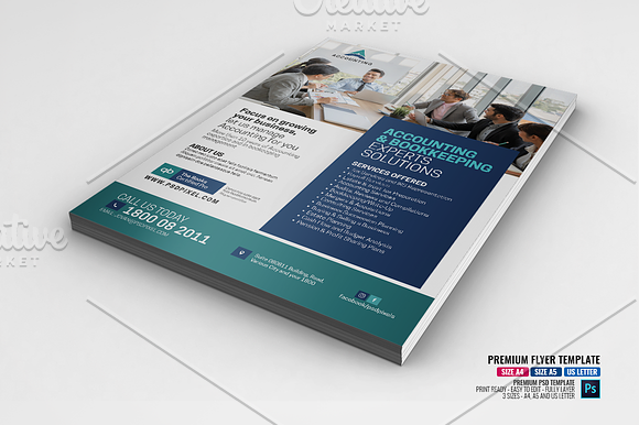 Bookkeeping and Accounting Services in Flyer Templates - product preview 1