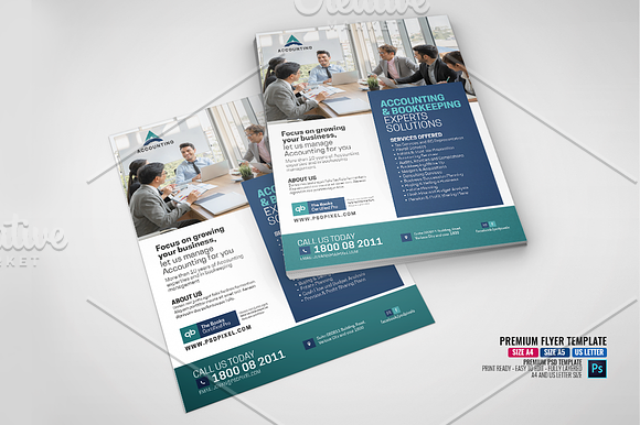 Bookkeeping and Accounting Services in Flyer Templates - product preview 2
