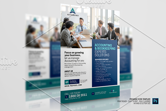 Bookkeeping and Accounting Services in Flyer Templates - product preview 3