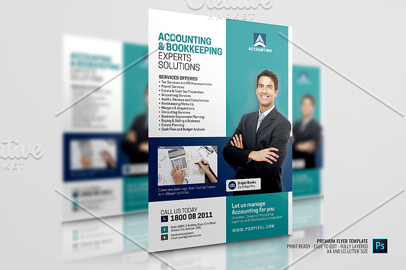 General Accounting Services Flyer in Flyer Templates - product preview 3