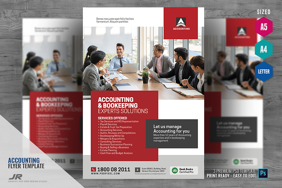 Accounting and Bookkeeping Flyer in Flyer Templates - product preview 8