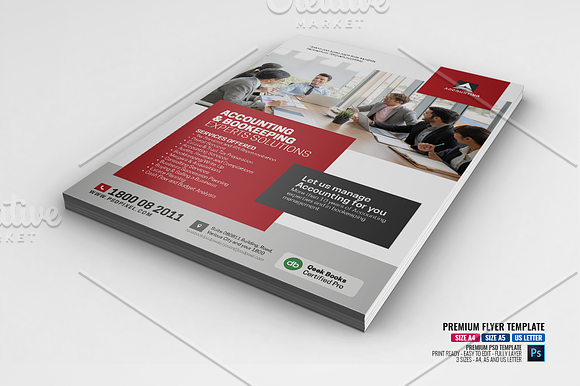 Accounting and Bookkeeping Flyer in Flyer Templates - product preview 1