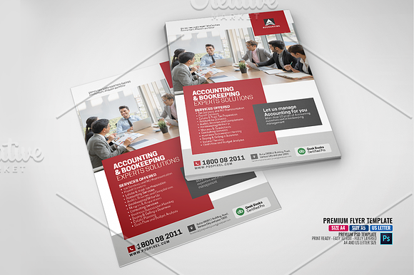 Accounting and Bookkeeping Flyer in Flyer Templates - product preview 2