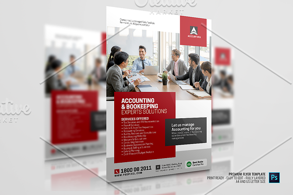 Accounting and Bookkeeping Flyer in Flyer Templates - product preview 3