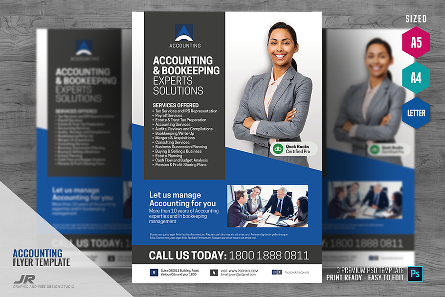 Accounting Company Services Flyer in Flyer Templates - product preview 8