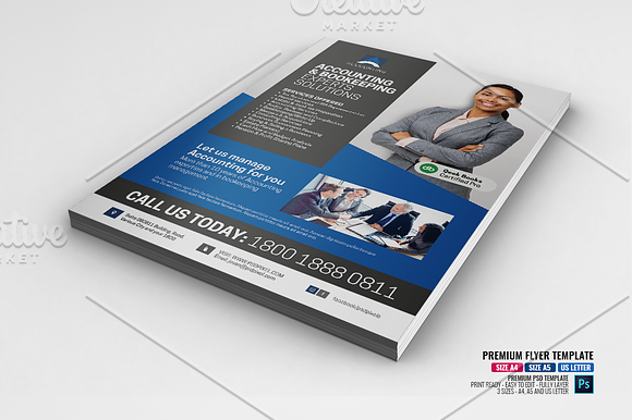 Accounting Company Services Flyer in Flyer Templates - product preview 1