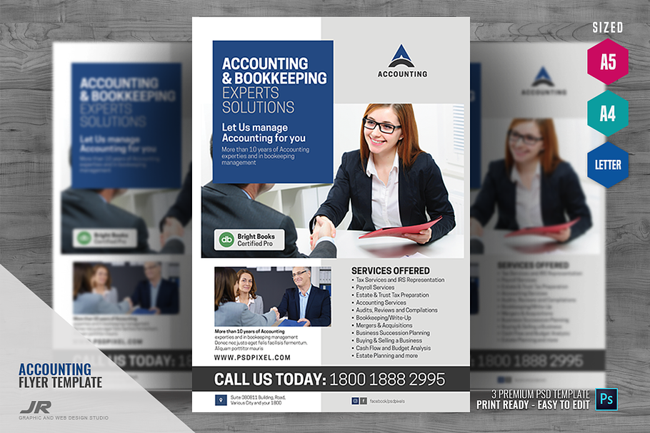 Accounting Experts Services Flyer in Flyer Templates - product preview 8