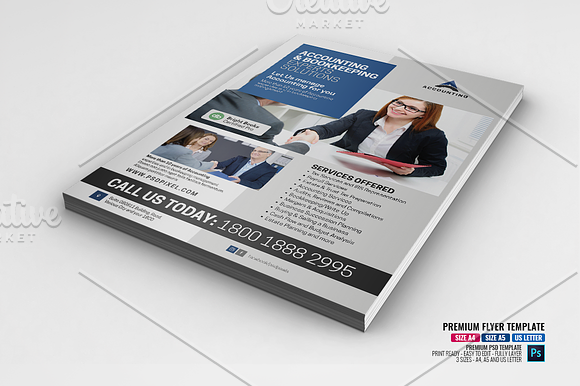 Accounting Experts Services Flyer in Flyer Templates - product preview 1