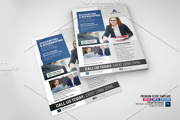 Accounting Experts Services Flyer in Flyer Templates - product preview 3
