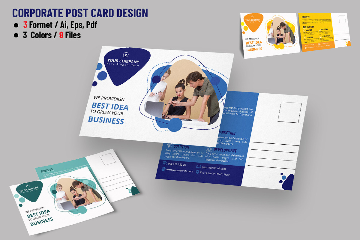 Corporate Post Card Design in Postcard Templates - product preview 8