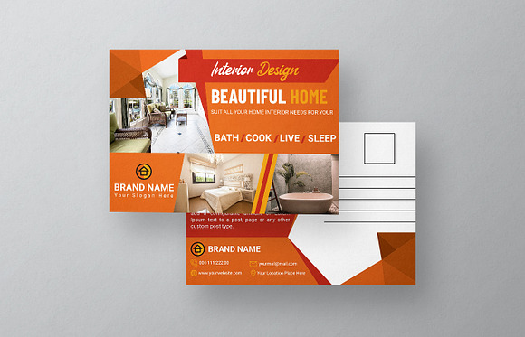 Interior Post Card Design in Postcard Templates - product preview 1