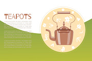 Cartoon ceramic teapot and kettle