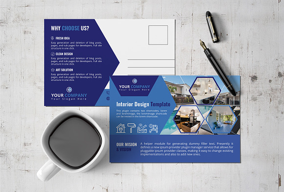 Interior Post Card Design in Postcard Templates - product preview 3