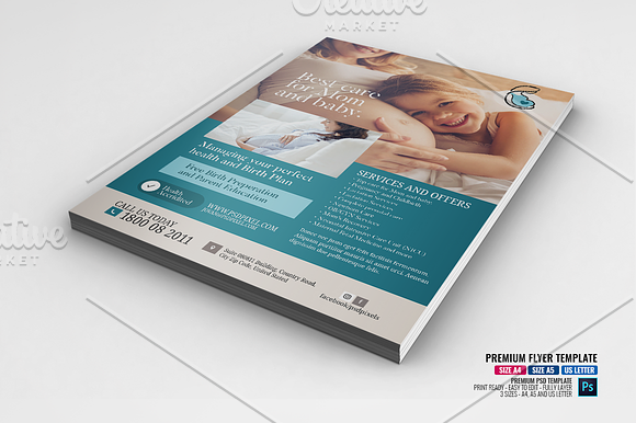 Birthing Clinic Services Flyer in Flyer Templates - product preview 1