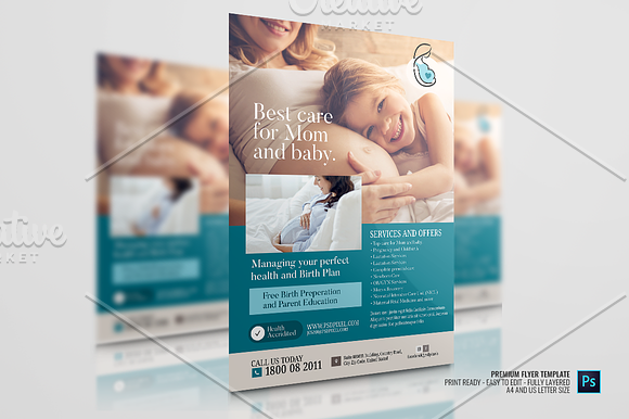 Birthing Clinic Services Flyer in Flyer Templates - product preview 2
