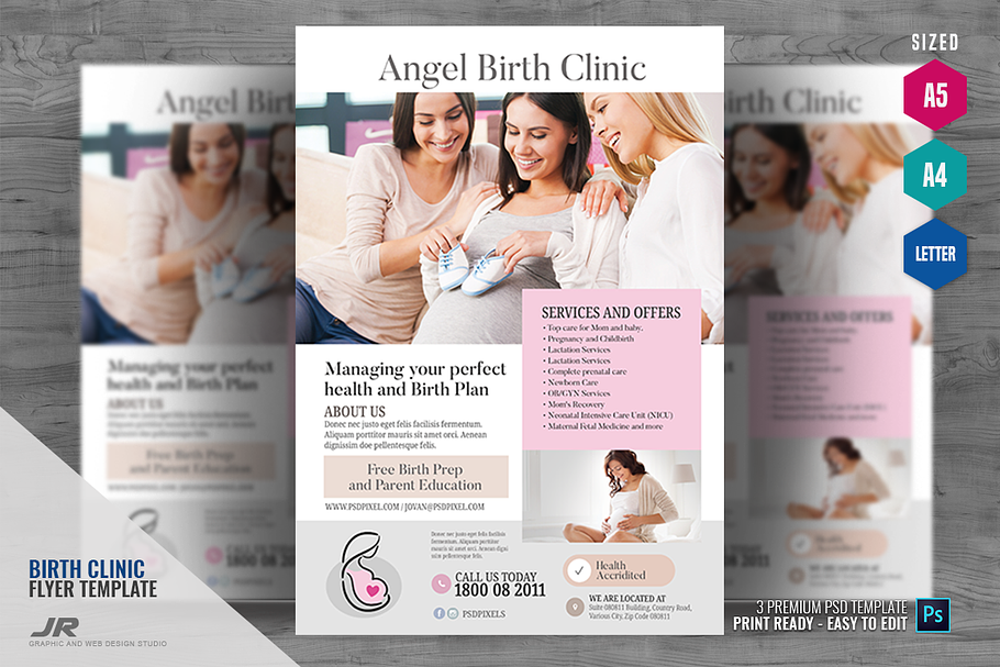 Birthing Center Services Flyer in Flyer Templates - product preview 8
