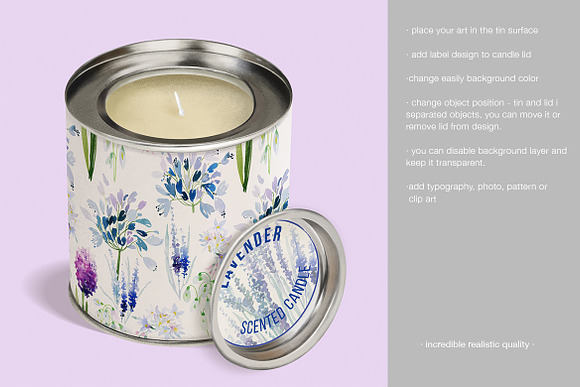 Candle Tin Mock Up in Product Mockups - product preview 2