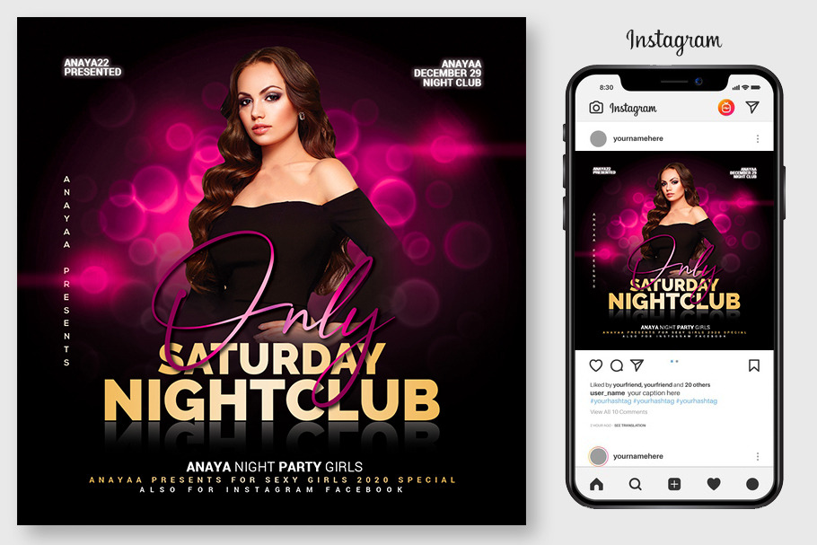 Saturday Night Club Flyer