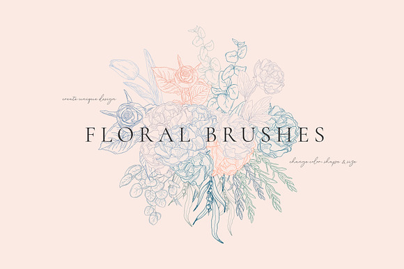 Floral Flexible Illustrator Brushes in Add-Ons - product preview 4