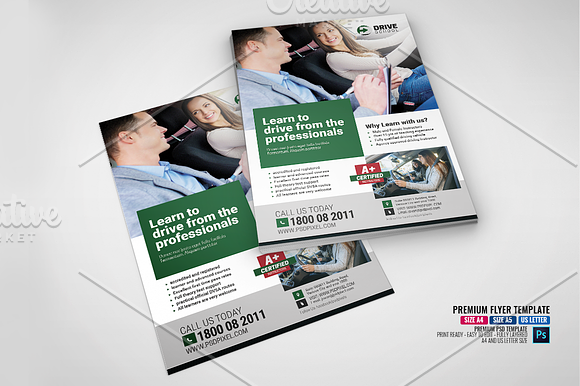 Professional Driving School Flyer in Flyer Templates - product preview 3