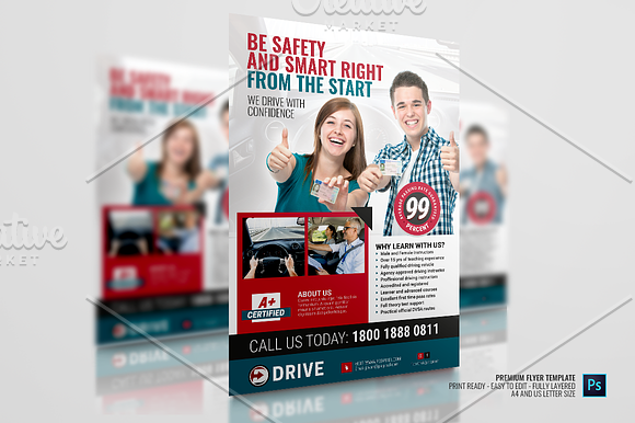 Driving Tutorial Flyer in Flyer Templates - product preview 2