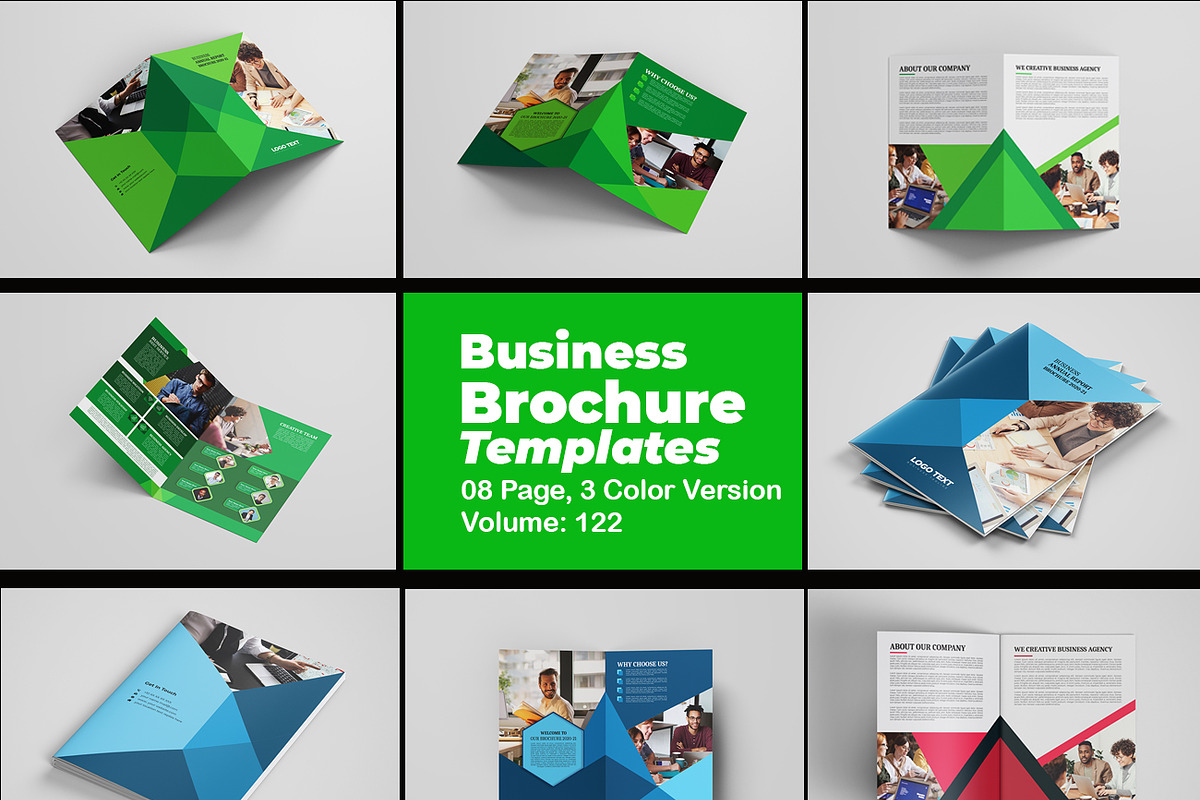 Abstract Annual Report Brochure in Brochure Templates - product preview 8