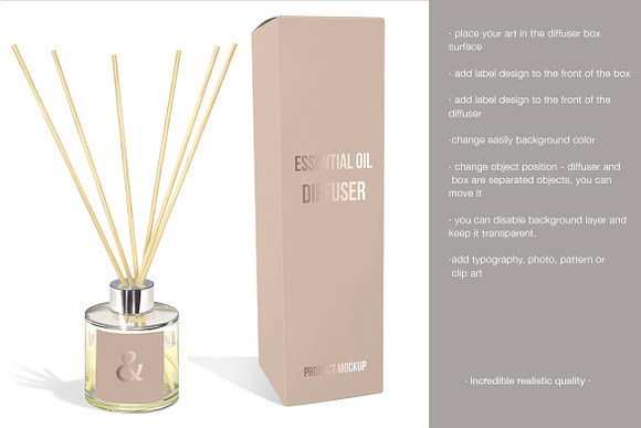 Diffuser home fragrance Mockup in Product Mockups - product preview 2