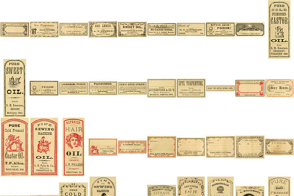 Vintage Apothecary Labels 2 - 50 PNG