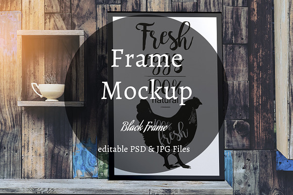 Rustic Farm Frame Mockup in Product Mockups - product preview 2