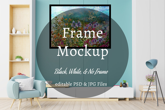 Interior Wall Frame Mockup in Product Mockups - product preview 2