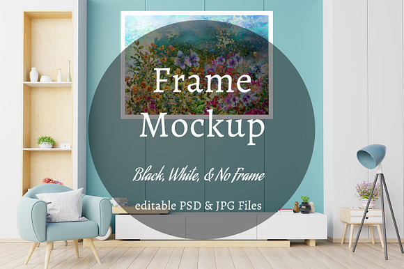 Interior Wall Frame Mockup in Product Mockups - product preview 3