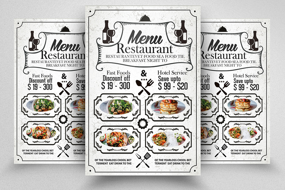 Restaurant Food Menu Flyer Template in Flyer Templates - product preview 8