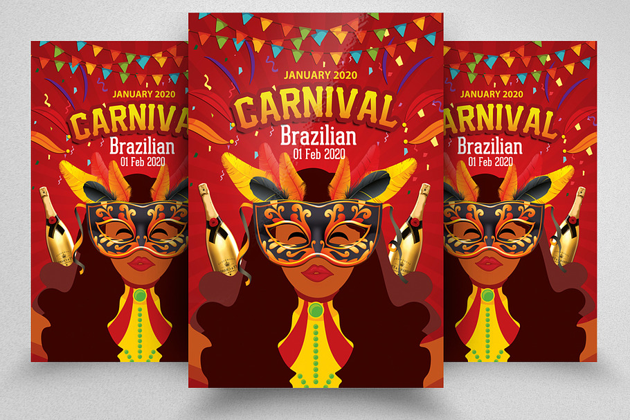 Mardigras Masquerade Carnival Flyer in Flyer Templates - product preview 8